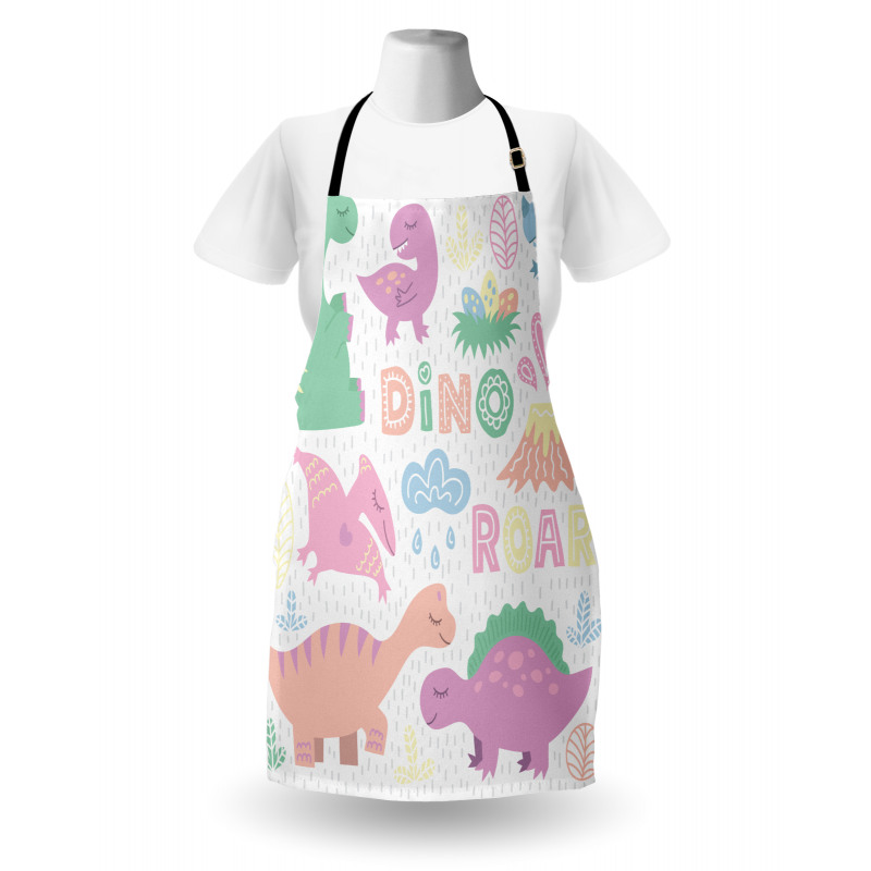 Baby T-Rex Nursery Theme Art Apron