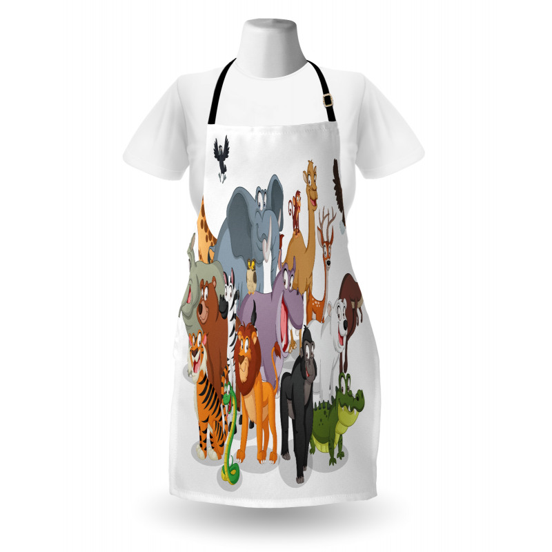 Cheerful Woodland Fauna Apron