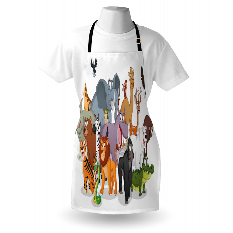 Cheerful Woodland Fauna Apron