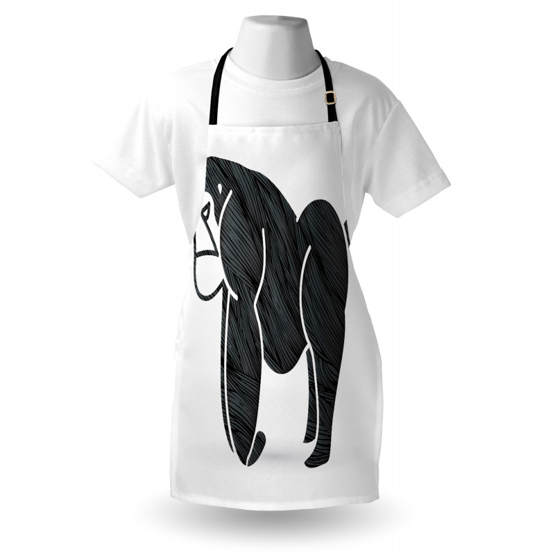 Angry Graphic Ape Standing Apron