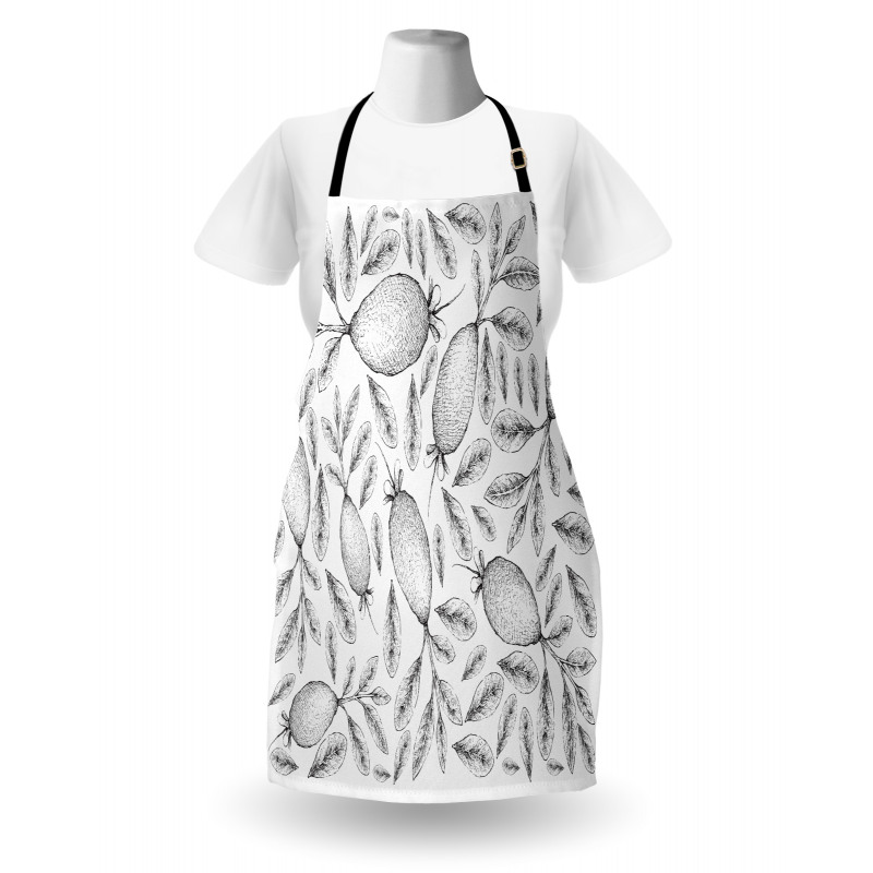 Monochrome Vintage Sketch Apron