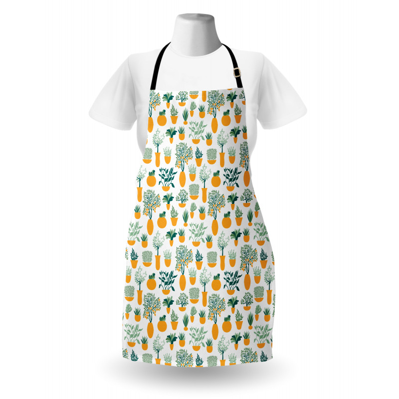 Tropical Blossom in Pots Apron