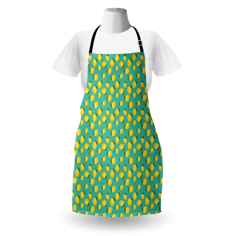 Colorful Citrus Leaves Art Apron