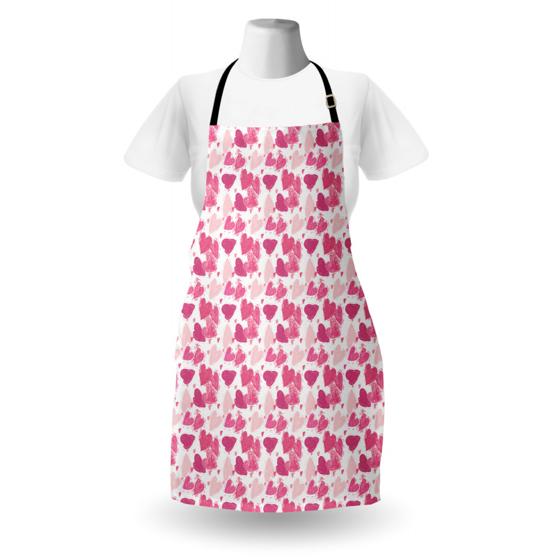 Hand Paint Hearts Apron