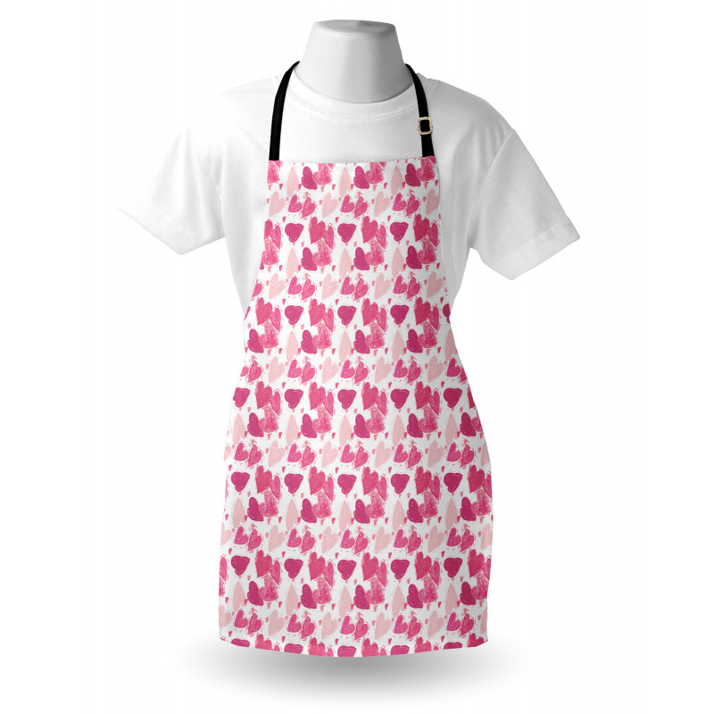 Hand Paint Hearts Apron