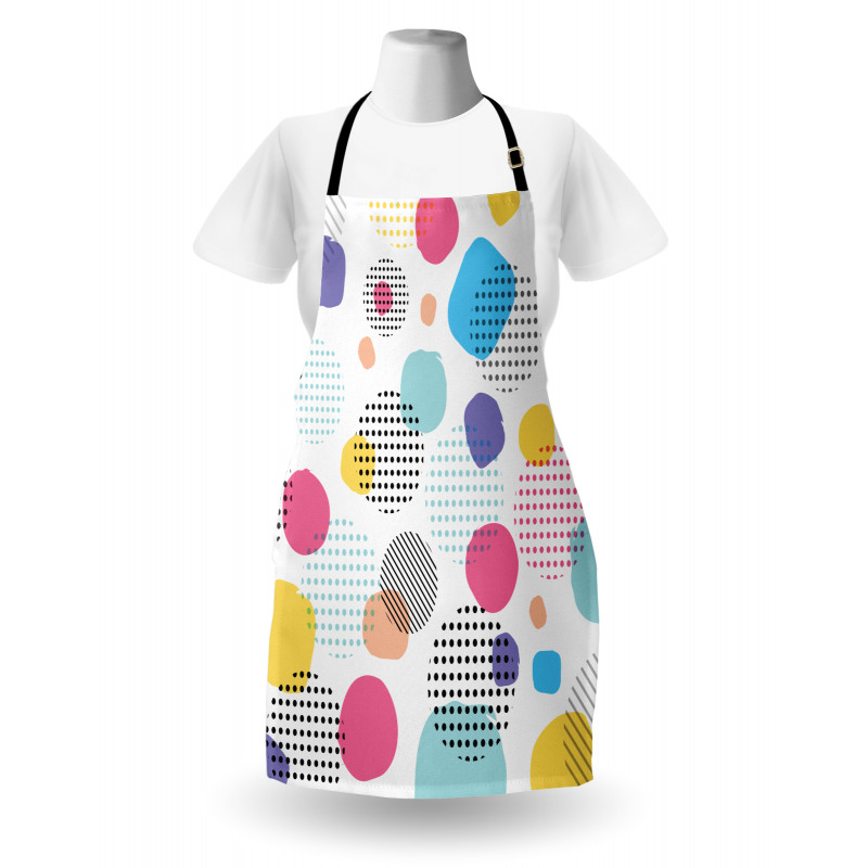 Colorful Spots Stripes Apron