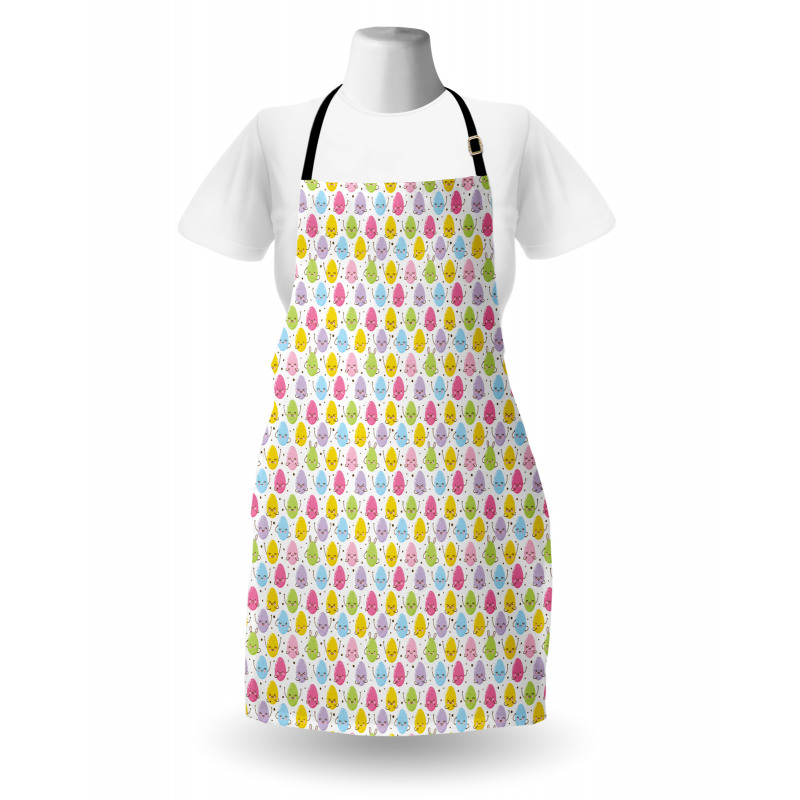 Colorful Happy Eggs and Dots Apron