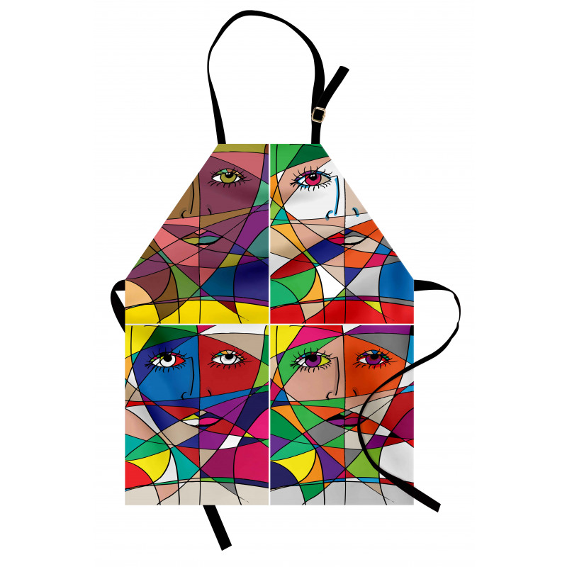 Woman Face in Glass Apron