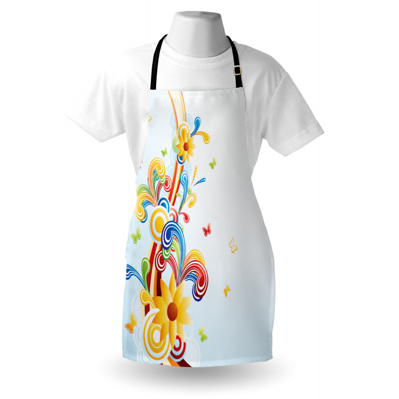 Funky Vertical Wave Apron