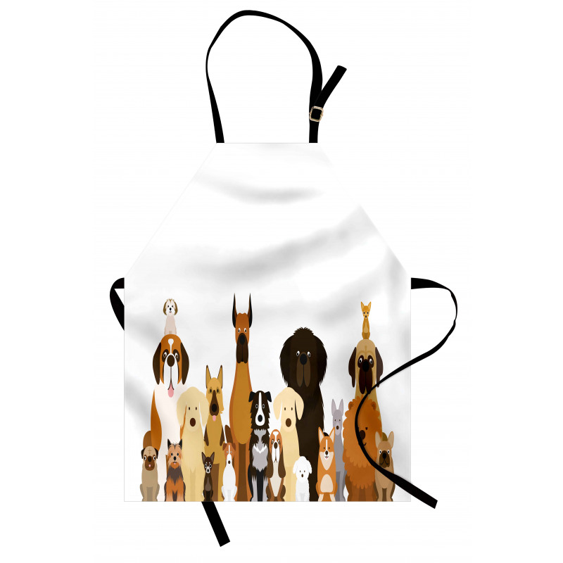 Various Breeds Funny Posing Apron