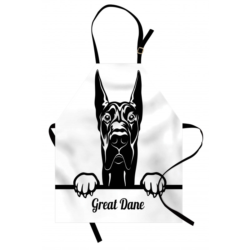 Peeking Big Breed Dog Apron