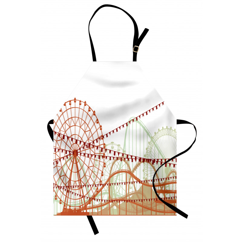 Silhouette Rides Flags Apron