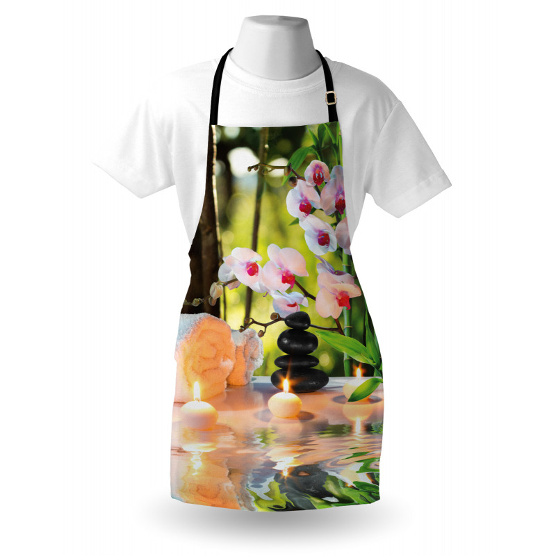 Spa with Candles Orchids Apron