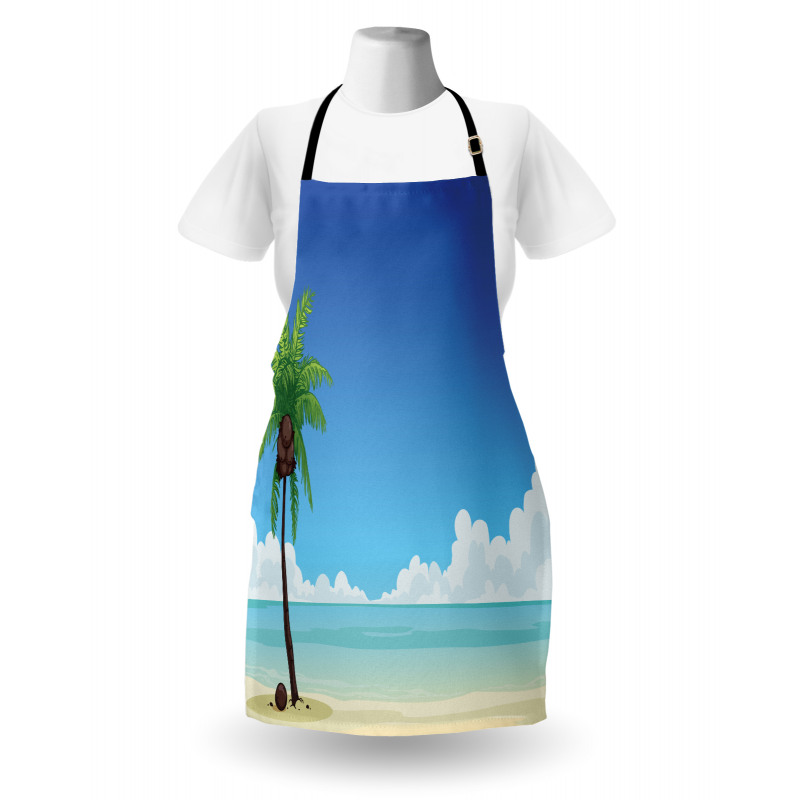 Exotic View Tree and Coconuts Apron