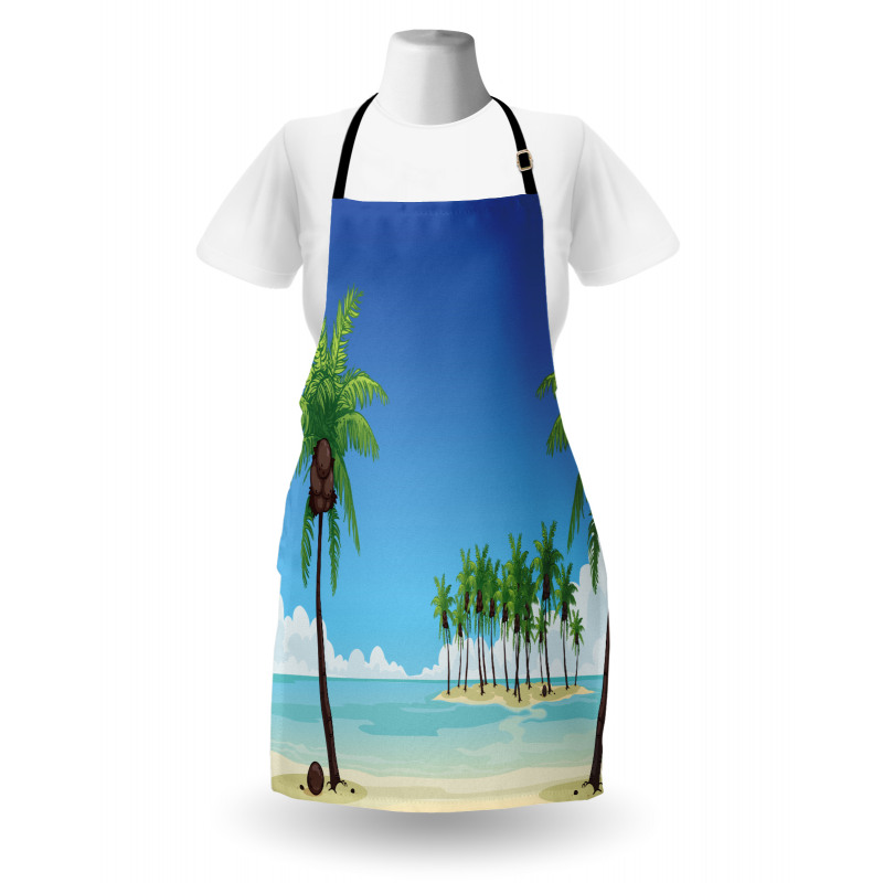 Coconut Trees in the Ocean Apron