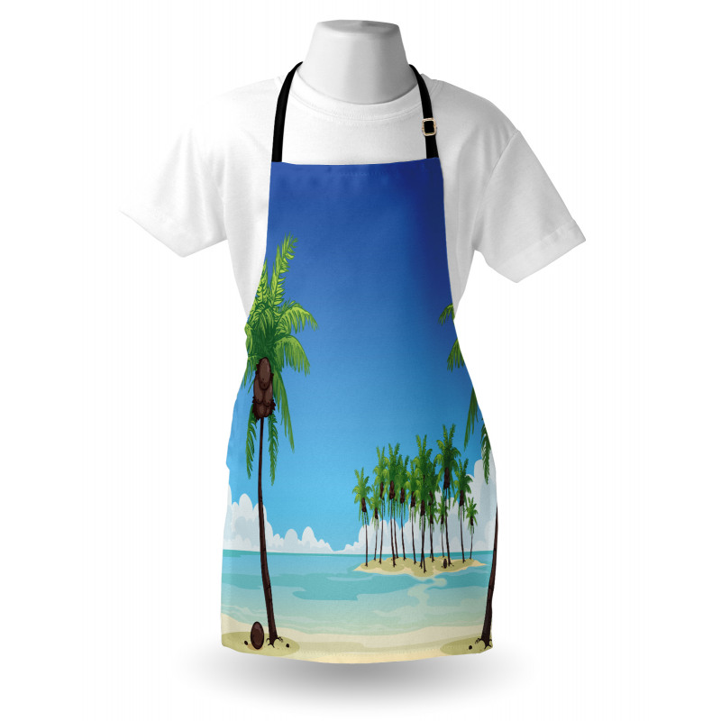 Coconut Trees in the Ocean Apron