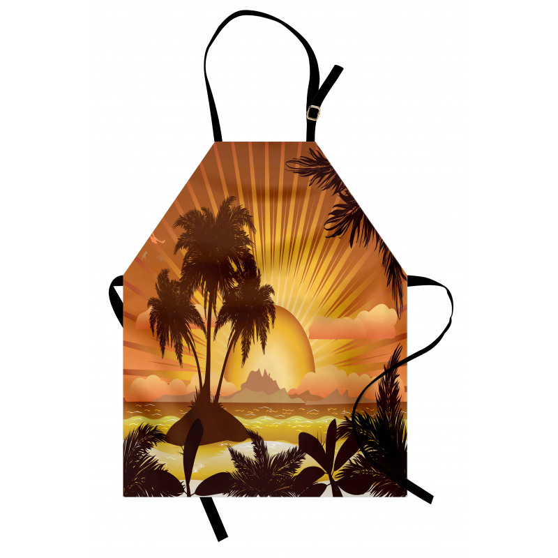 Digital Graphics Sunset Scene Apron