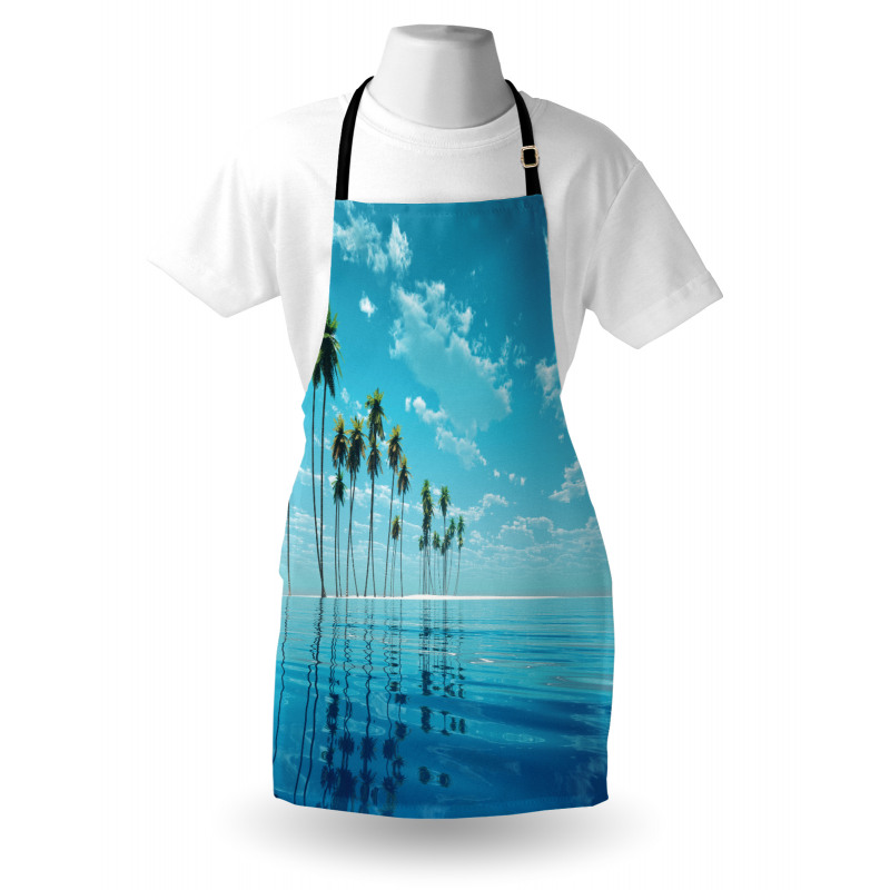 Long Coconut Trees Still Water Apron