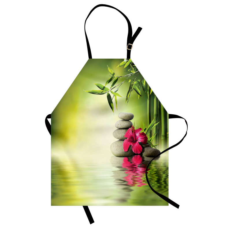 Stones Bamboo Leaves Apron