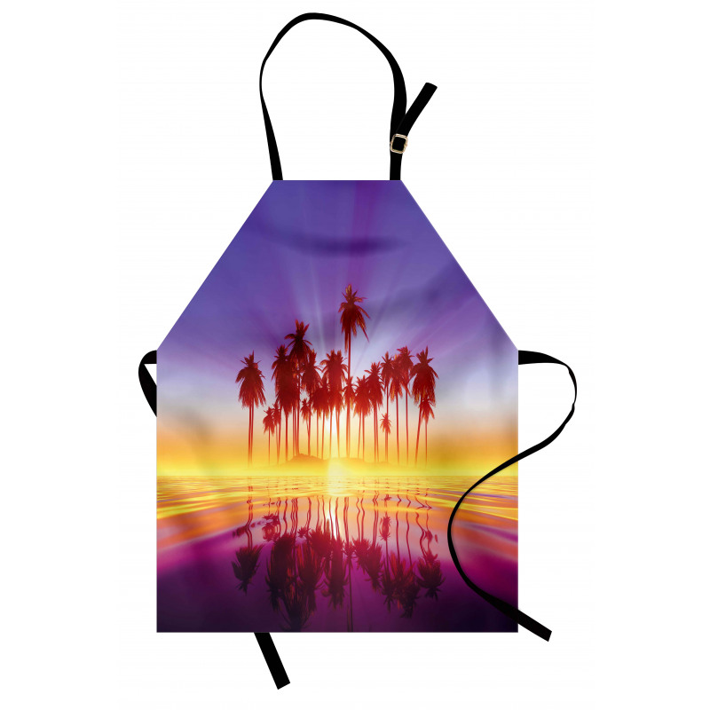 Dramatic Background Palm Trees Apron