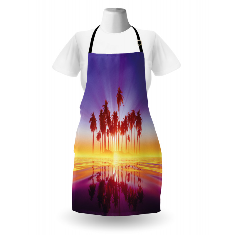 Dramatic Background Palm Trees Apron