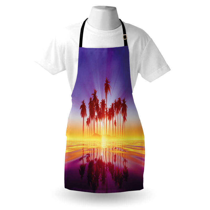 Dramatic Background Palm Trees Apron