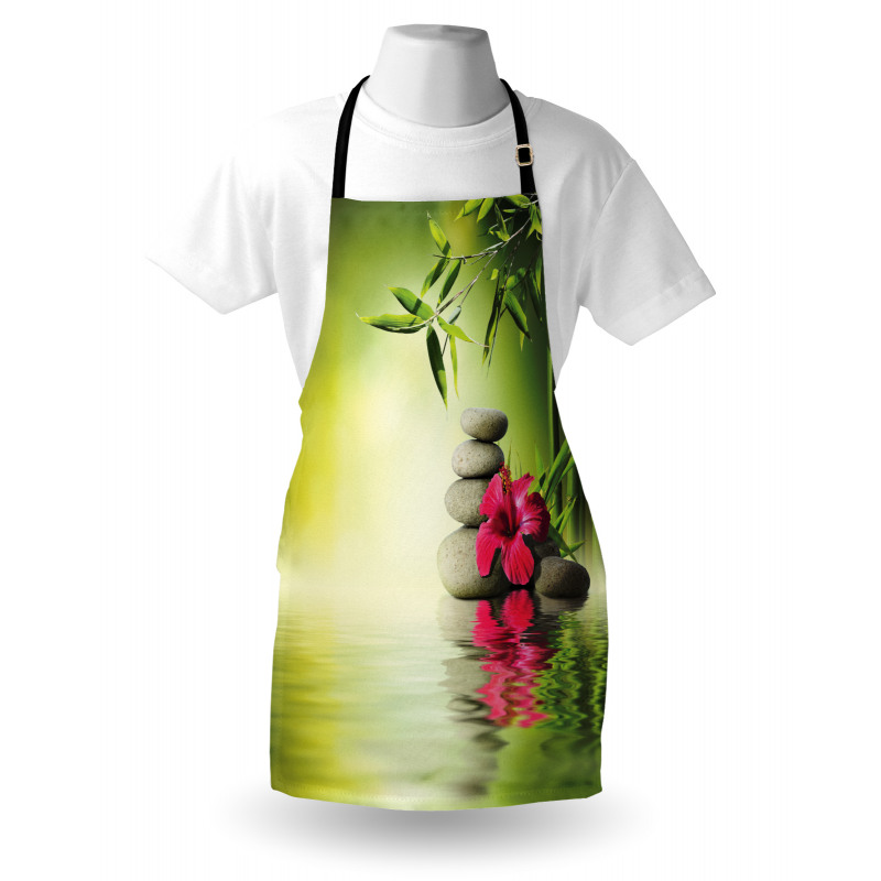 Stones Bamboo Leaves Apron