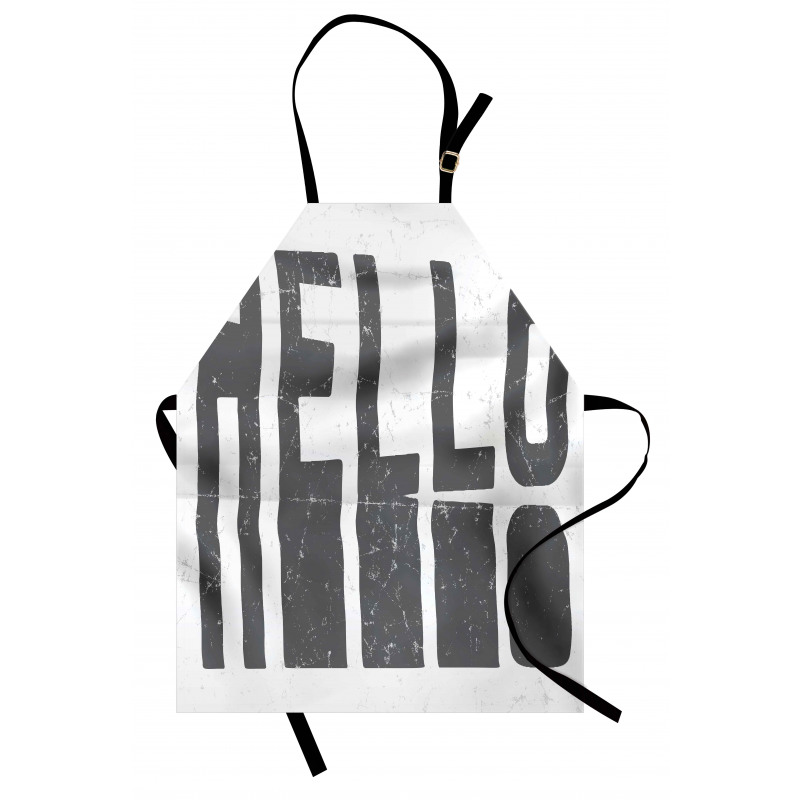 Hello Grunge Typography Art Apron