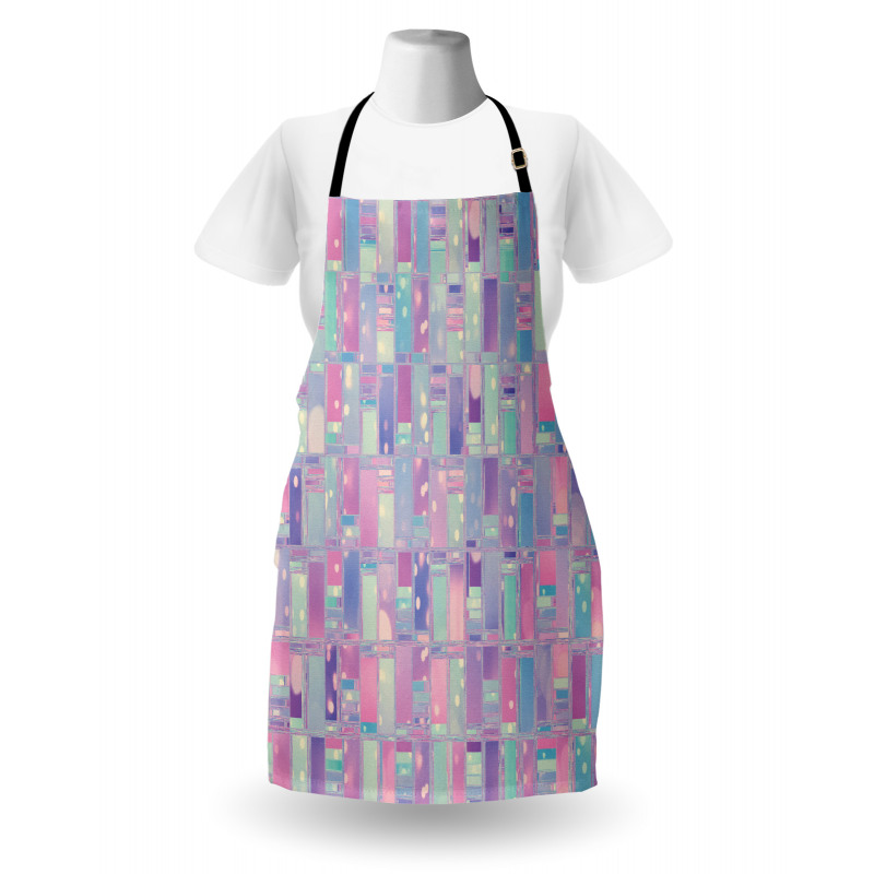 Pastel Tone Abstract Squares Apron