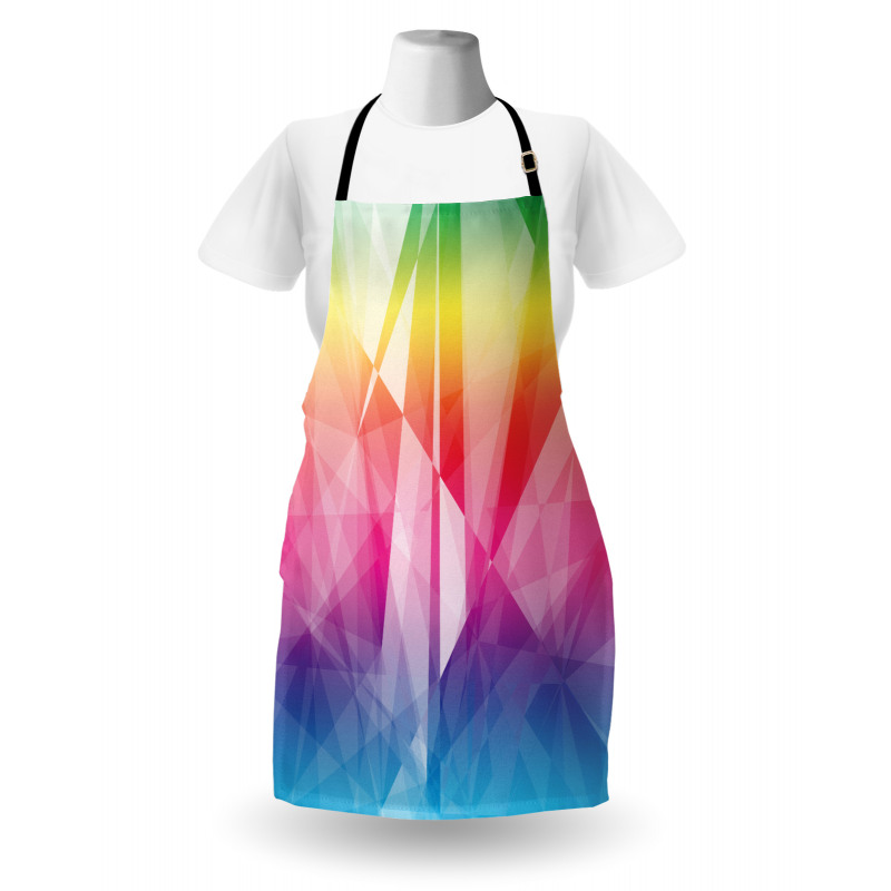 Mosaic Rainbow Geometric Art Apron