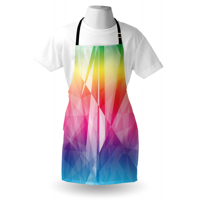 Mosaic Rainbow Geometric Art Apron