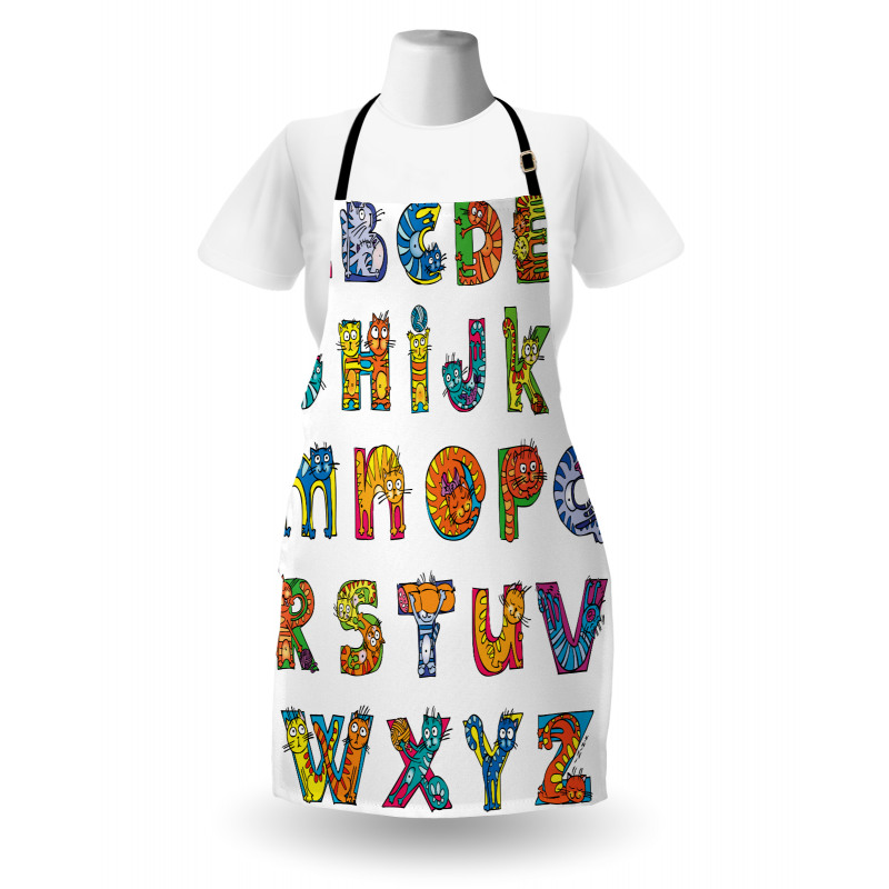 Funny Cats Letter Shapes Apron