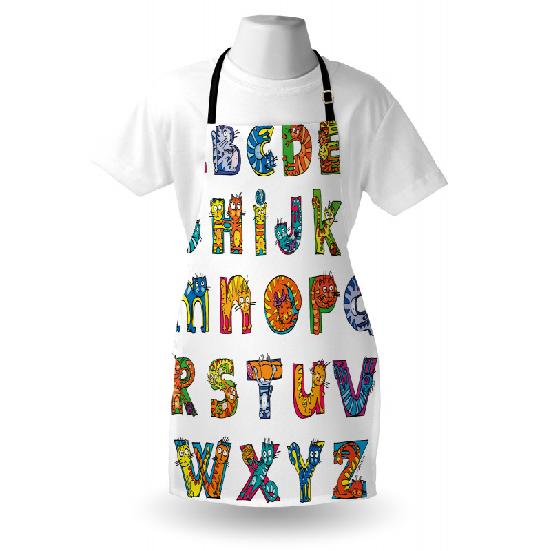 Funny Cats Letter Shapes Apron