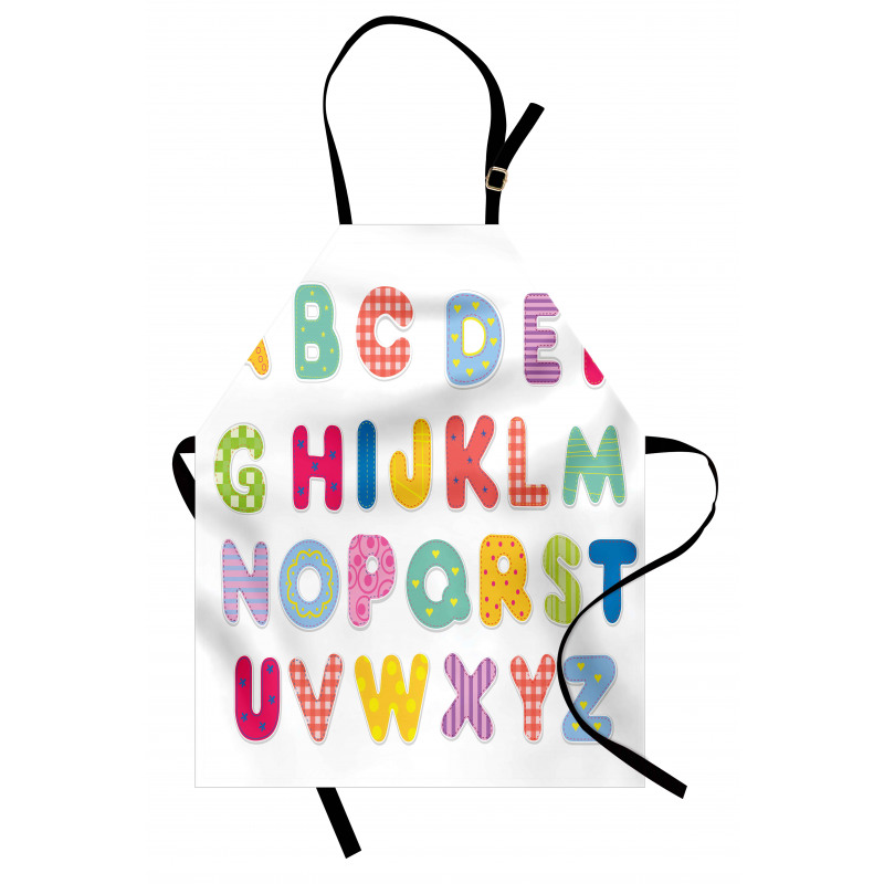 Colorful Printed Letters Apron