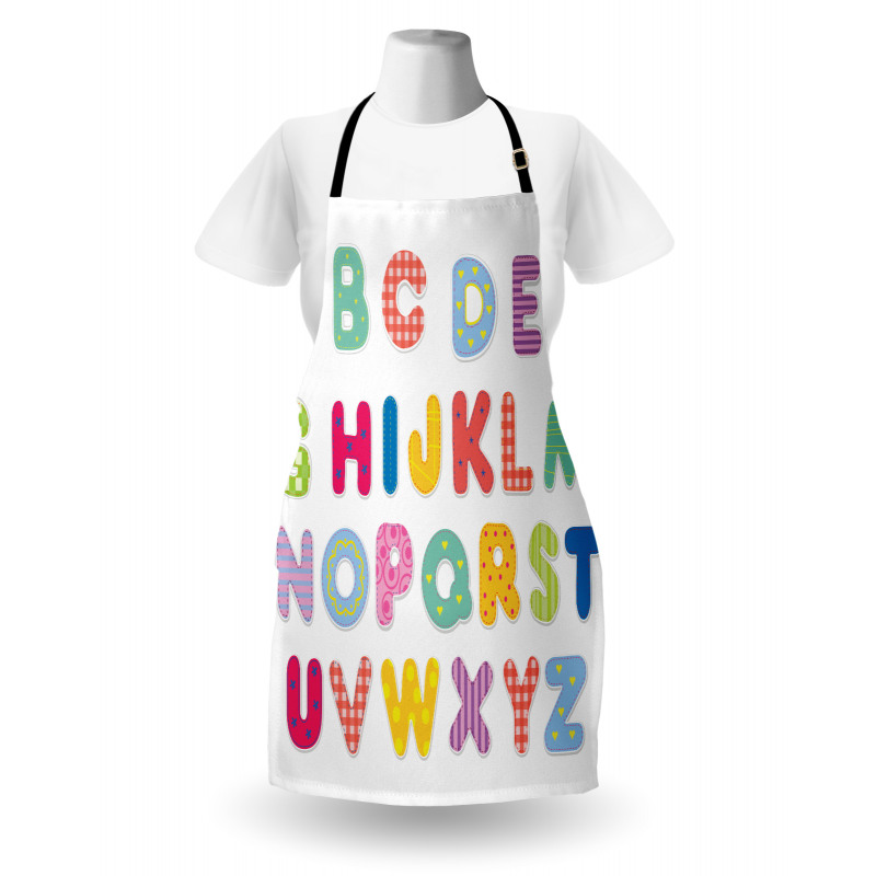 Colorful Printed Letters Apron