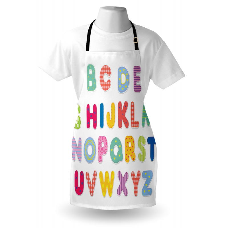 Colorful Printed Letters Apron