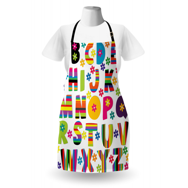 Floral Educational Letters Apron