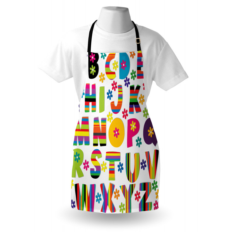 Floral Educational Letters Apron