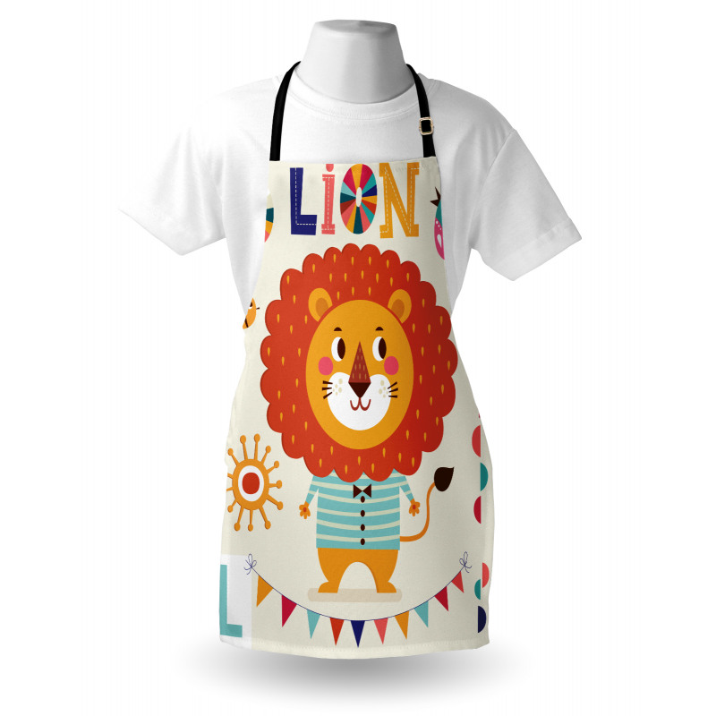 Cartoon Letters Lion for L Apron