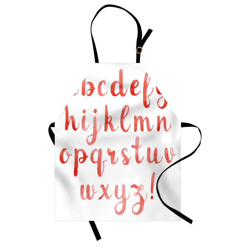 Watercolor Warm Letters Apron