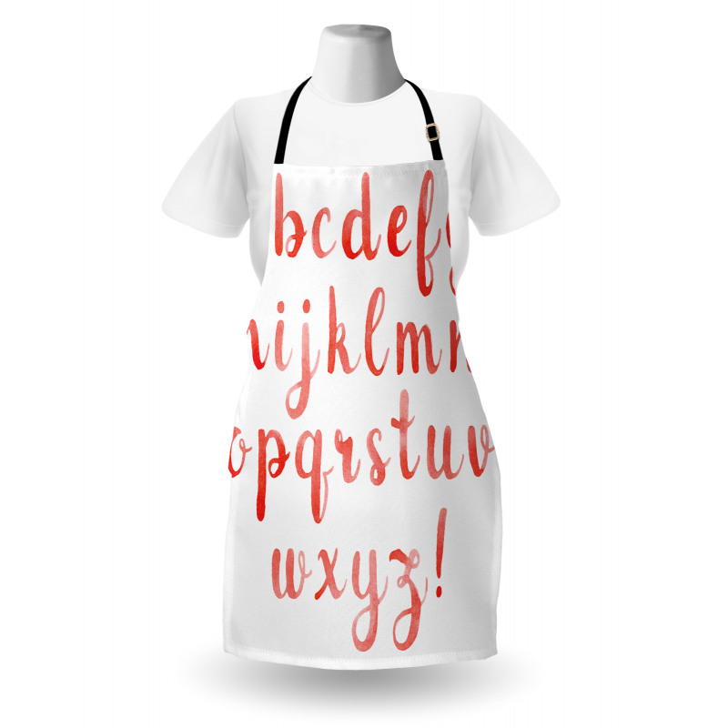 Watercolor Warm Letters Apron