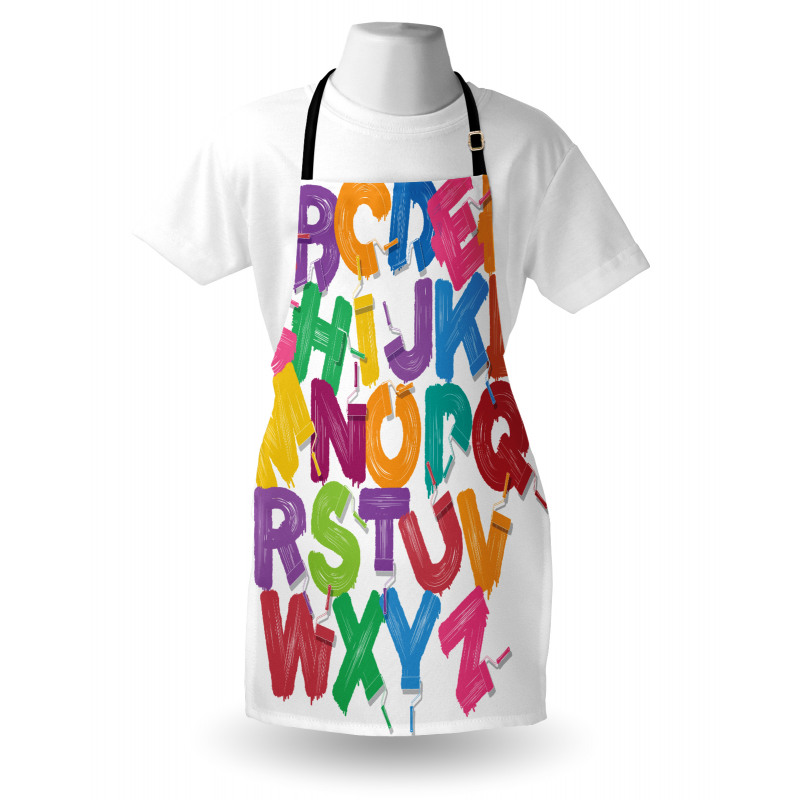 Gouache Brush Letters Apron