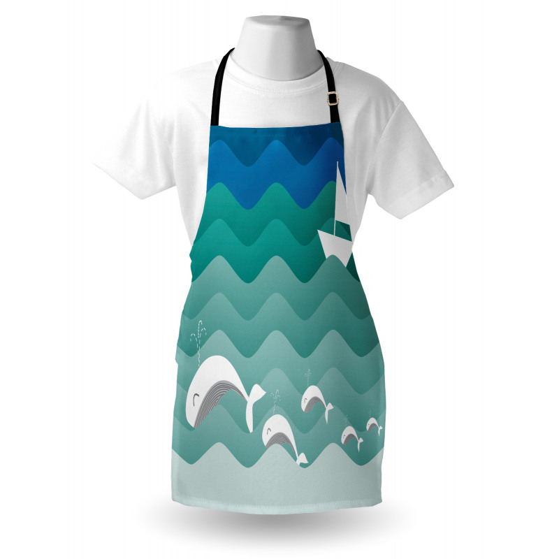 Nautical Paper Boat Apron