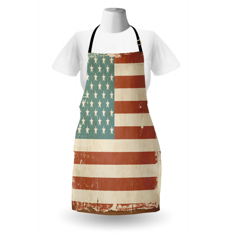 Grunge US Flag Apron