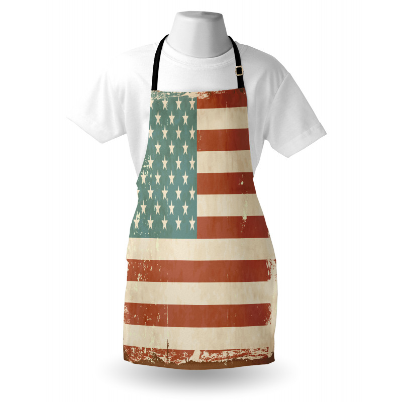 Grunge US Flag Apron