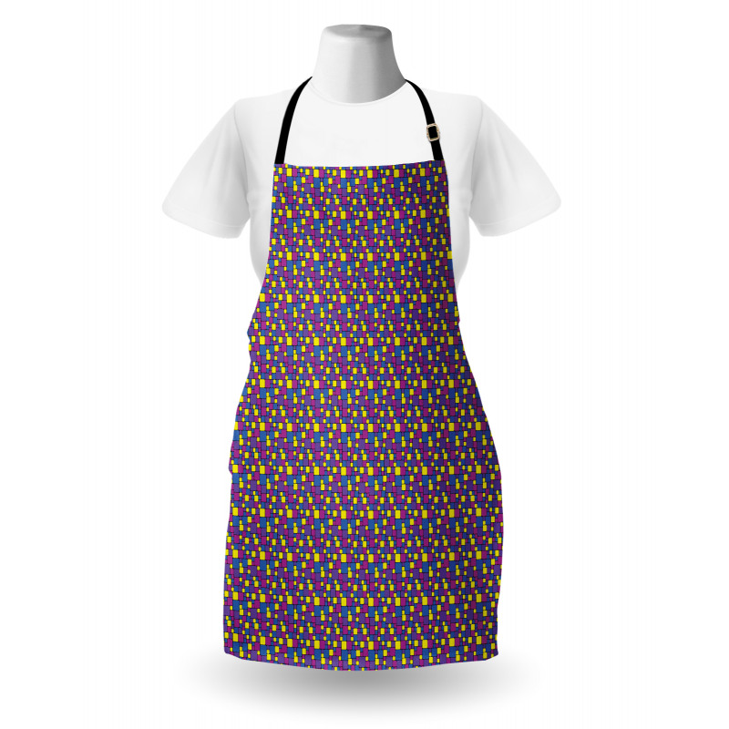 Vibrant Small Big Squares Apron