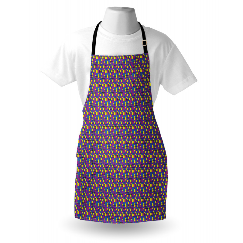 Vibrant Small Big Squares Apron