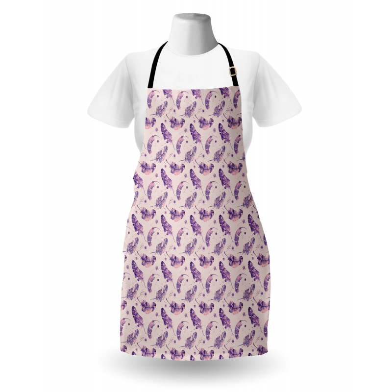 Feathers Paint Blots Apron