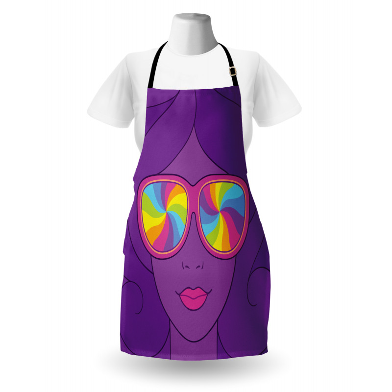 Girl with Rainbow Sunglasses Apron