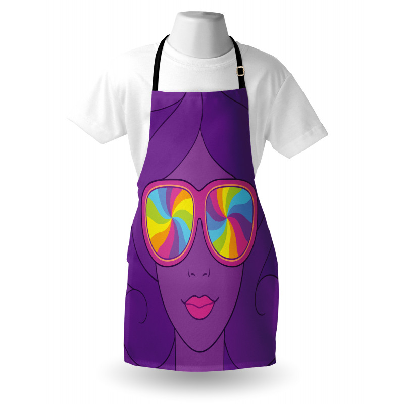 Girl with Rainbow Sunglasses Apron